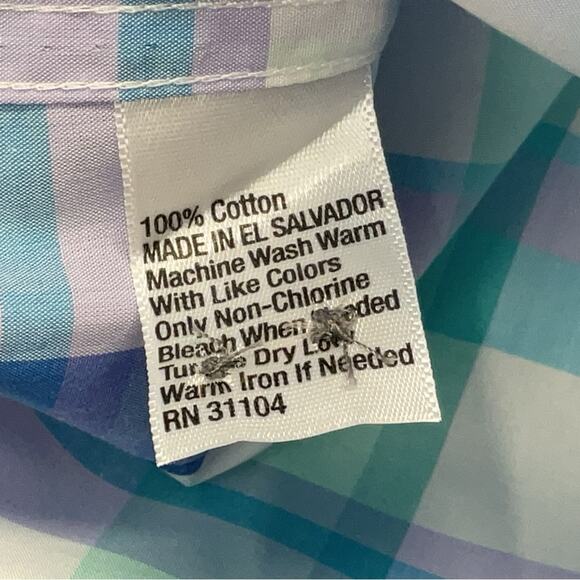 Made by Cam Newton Button Up Shirt Men's Size S Multicolor Plaid Modern Fit NWT - Picture 4 of 9